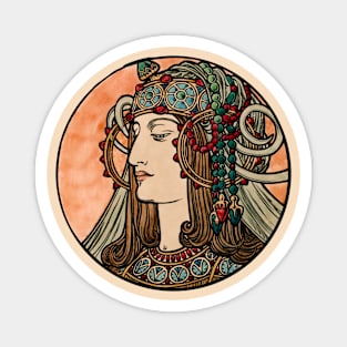 Alphonse Mucha Stained glass window Magnet